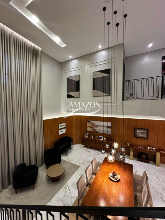 ALPHAVILLE 1 RESIDENCIAL, PONTA NEGRA – CASA NEOCLÁSSICA 570m2 – DISPONÍVEL PARA VENDA