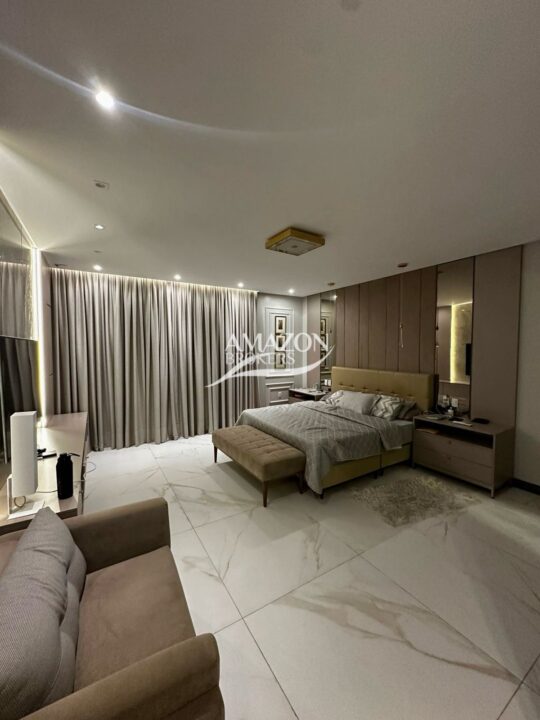 ALPHAVILLE 1 RESIDENCIAL, PONTA NEGRA – CASA NEOCLÁSSICA 570m2 – DISPONÍVEL PARA VENDA