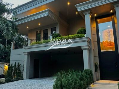 ALPHAVILLE 1 RESIDENCIAL, PONTA NEGRA – CASA NEOCLÁSSICA 570m2 – DISPONÍVEL PARA VENDA