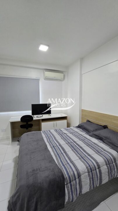 METRÓPOLIS RESIDENCE, PARQUE 10 – APARTAMENTO MOBILIADO 50 m2 – DISPONÍVEL PARA LOCAÇÃO