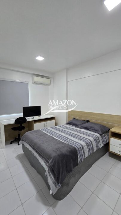 METRÓPOLIS RESIDENCE, PARQUE 10 – APARTAMENTO MOBILIADO 50 m2 – DISPONÍVEL PARA LOCAÇÃO